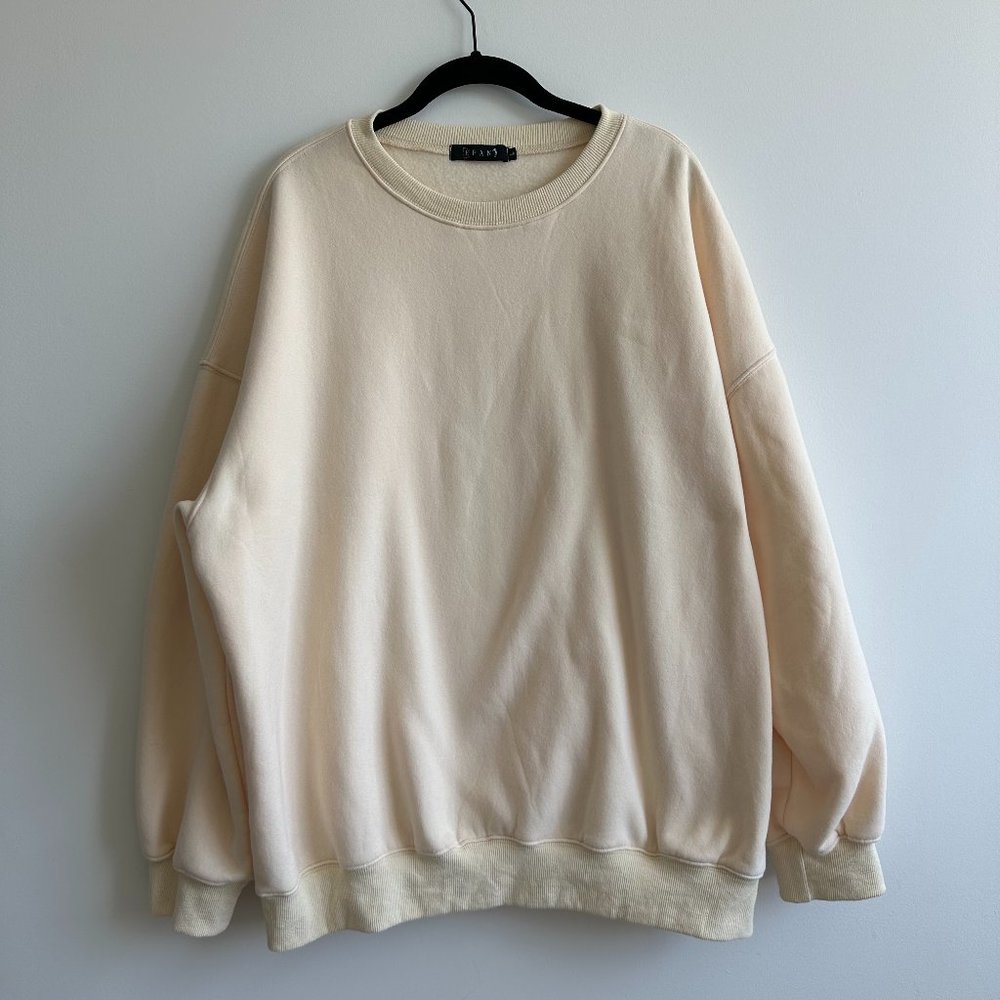 Oversized Unisex Sweatshirt Size L Apricot